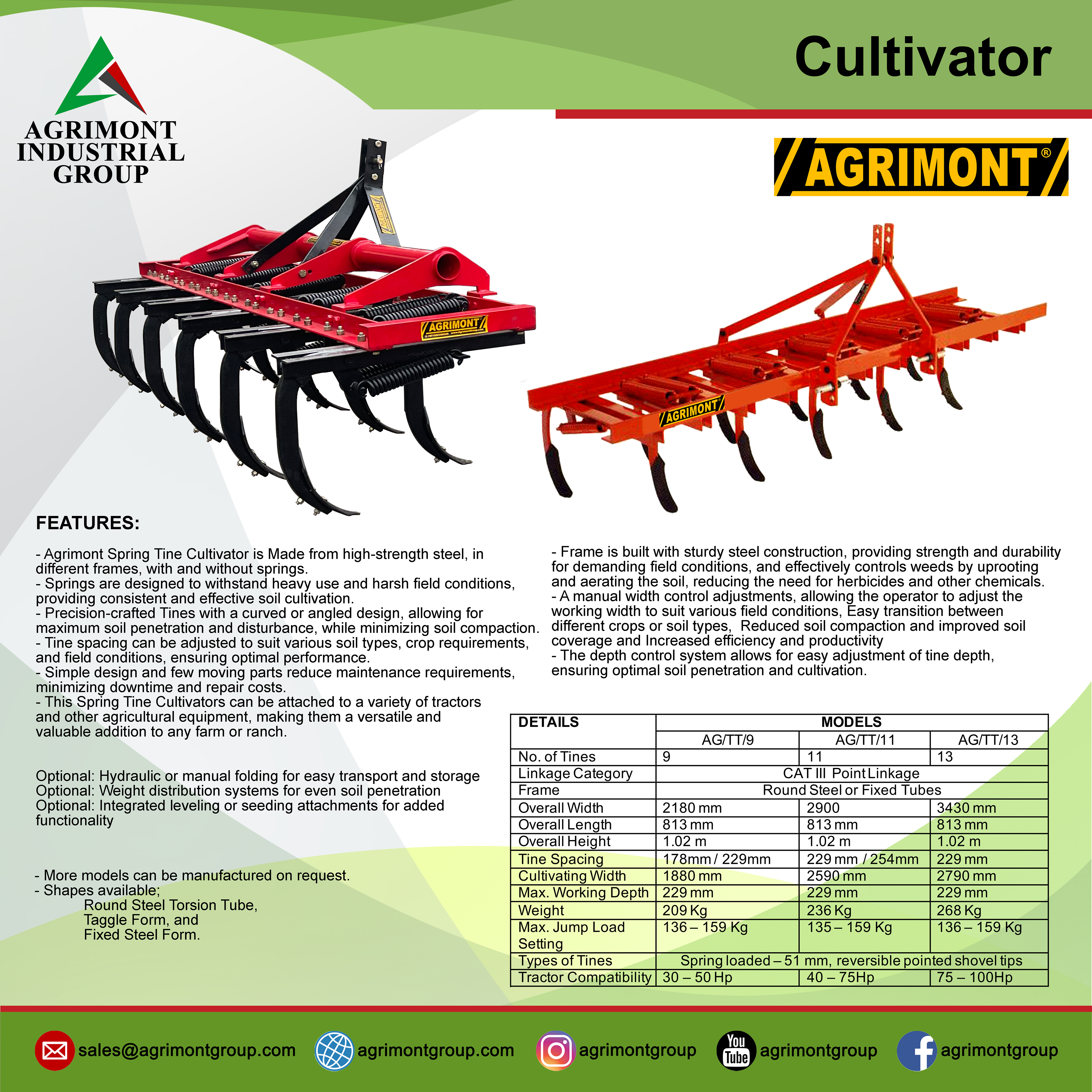Kultywator – oryginalna plansza producenta Agrimont