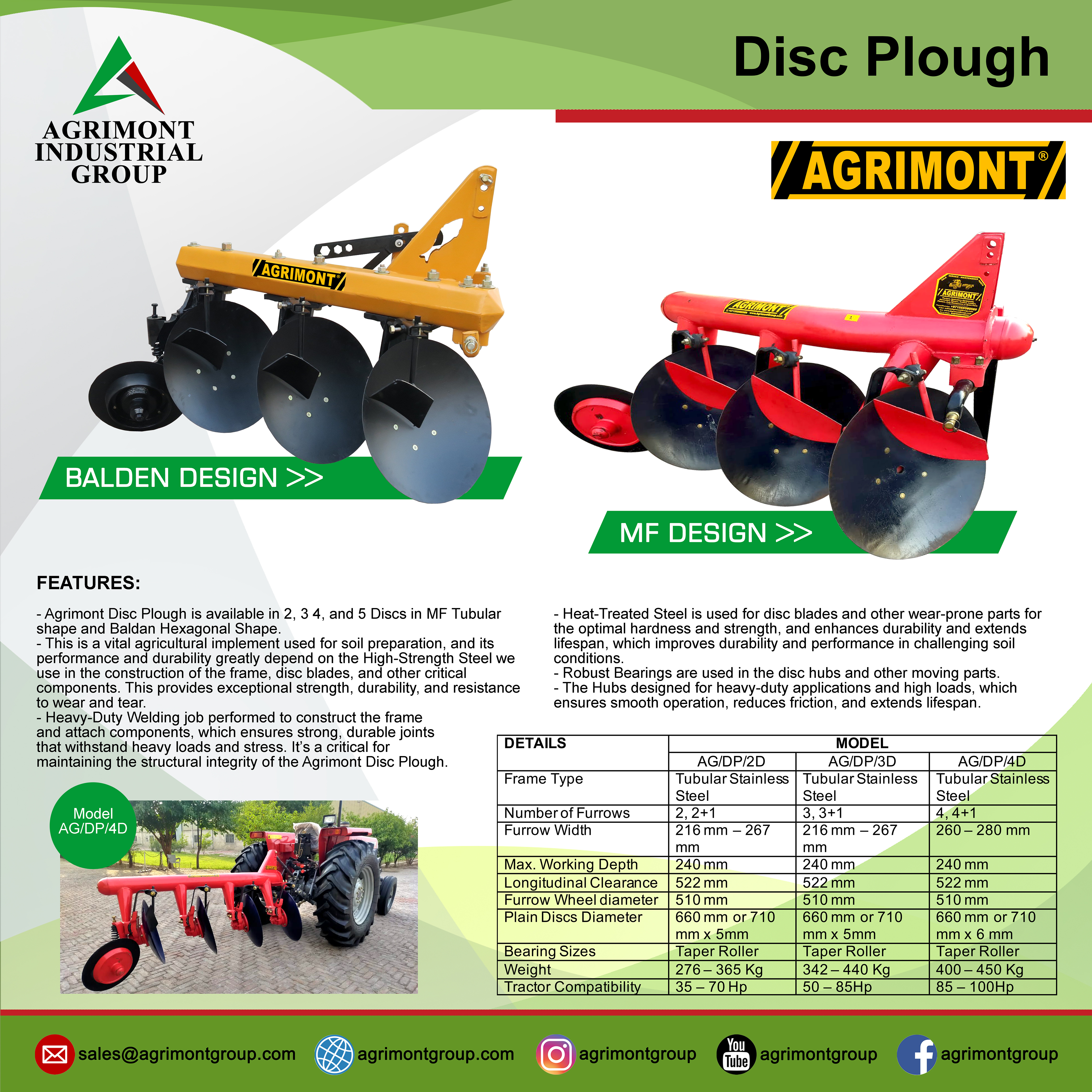 Pług talerzowy – oryginalna plansza producenta Agrimont