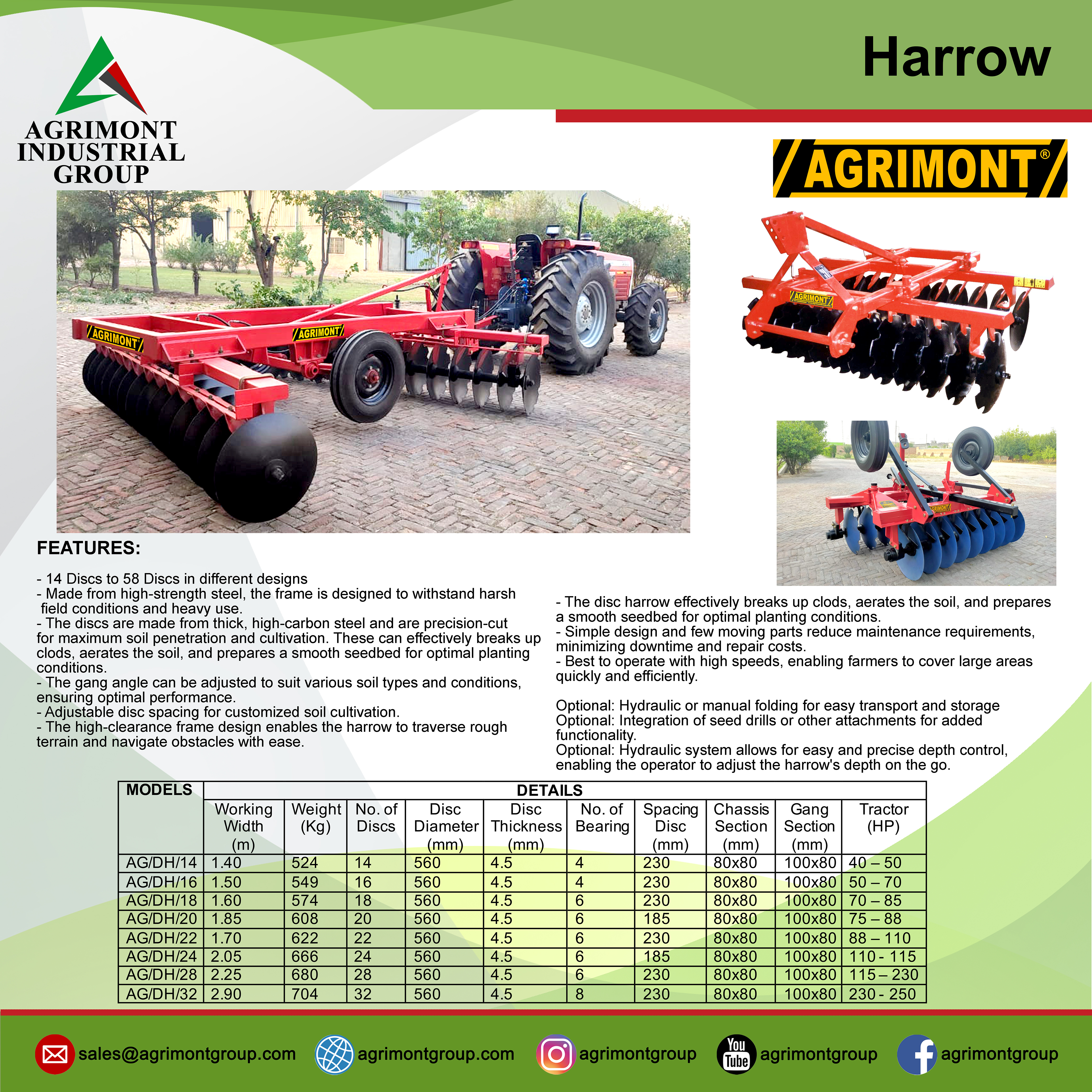 Brona talerzowa (Disc Harrow) – oryginalna plansza producenta Agrimont