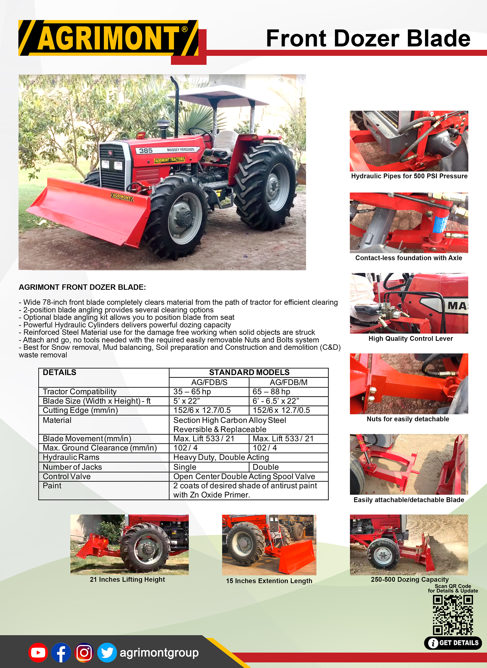 Lemiesz spychający – oryginalna plansza producenta Agrimont