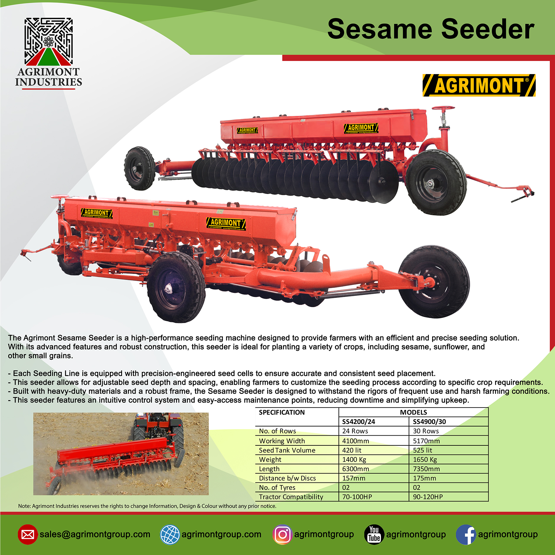 Siewnik sezamu – oryginalna plansza producenta Agrimont